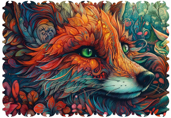 Ornamental Floral Fox